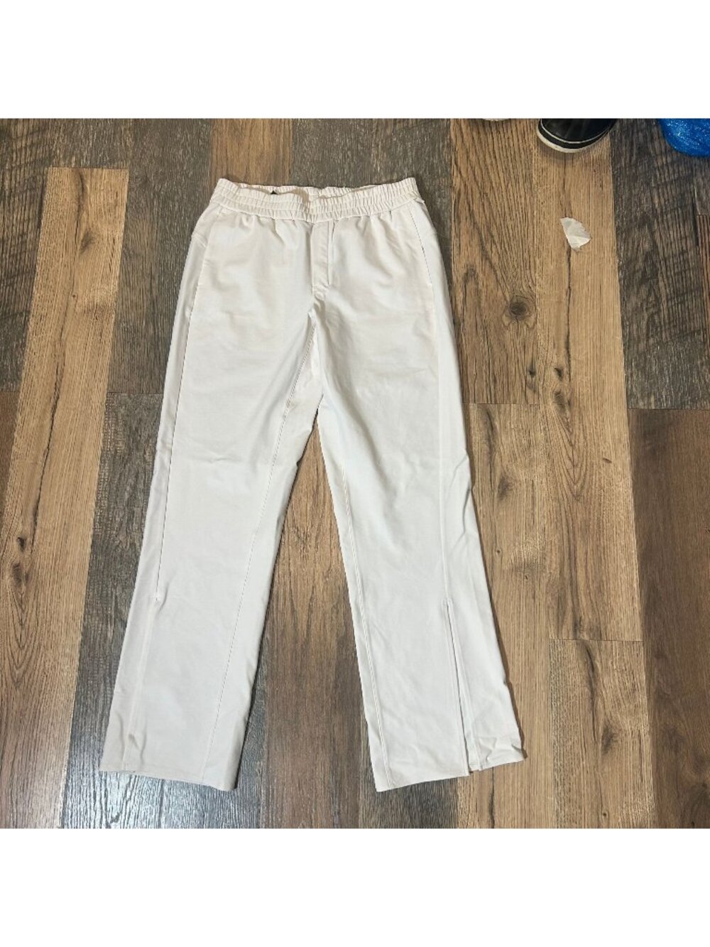 Lululemon lab Stretch Cupro Slit Pants Women's Size 10 in White Opal in EUC!